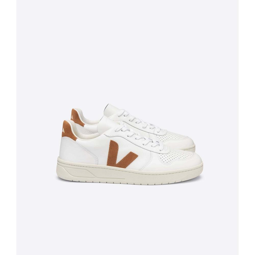 Adidași Dama Veja V-10 LEATHER White/Brown | RO 640VRW